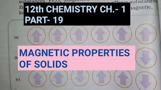 12th Chemistry Ch1Part19Magnetic properties of solidsStudy with Farru [upl. by Houston]