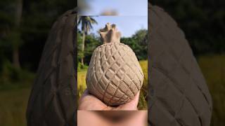 আজ বানালাম মাটির আনারস 🍍art clay pottery fruit shorts minivlog [upl. by Aniuqal]