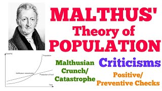 Malthusian Theory of Population  Malthusian CatastropheCrunch  Criticisms [upl. by Lustick]