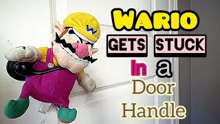 Wario gets Stuck in a Door Handle Yes he actually gets stuck in a door handle [upl. by Ynneb]