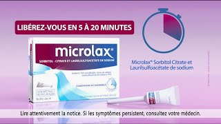 Microlax constipation  laxatif quotlibérezvous en 5 à 20 minquot  Publicité [upl. by Aikemot]