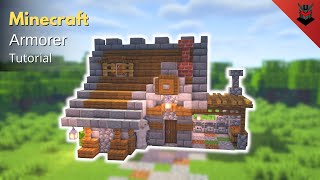 Minecraft How to Build a Medieval Armorers House  Armorer House Tutorial [upl. by Reddin143]