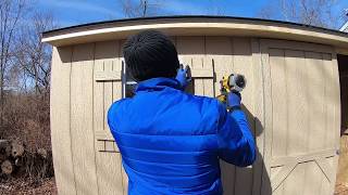 Stratford 12x8 Shed How to Build Shutters and Install Window [upl. by Winchester514]