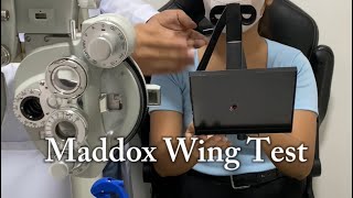 Maddox Wing Test  MOA Optical Clinic [upl. by Yelrah]