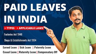 Paid Leaves in Indian Companies  Applicable Laws [upl. by Attenaz54]