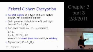 Chapter 3 part 3 Symmetric Key Crypto  block ciphers Feistel cipher [upl. by Barnaba178]