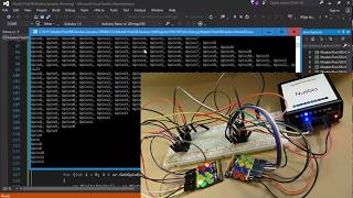 16 extra gpio with Shift Register 74HC595 for C and NET  Nusbionet [upl. by Gradeigh]