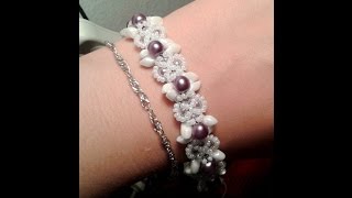 Perfect Imperfections Bracelet Beading Tutorial by HoneyBeads1 with magatama beads [upl. by Pulchia]