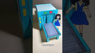 A Story Of Ticket Examiner 👮‍♂️mini wood toywoodworking art skill  hand craft ytshorts [upl. by Jovitah422]