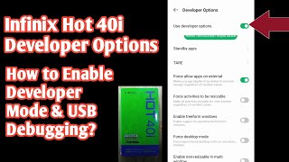 infinix hot 40i developer options  How to enable developer mode amp usb debugging in infinix android [upl. by Seltzer]