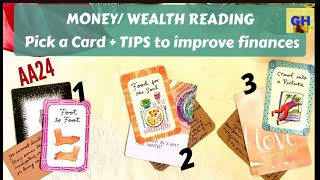 Finances MoneyCareerWealth Pick a card with BONUS tips AA24  Financial Psychology [upl. by Anivas]