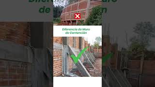 Diferencia de Muro de Contencióncivilengineering construccion construction [upl. by Kere]