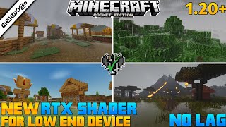 MINECRAFT PE  RTX SHADER FOR LOW END DEVICE 120 NO LAGമലയാളം [upl. by Artemahs]