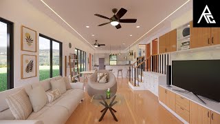 Aesthetic and Decent 3Bedroom 8x12m Tiny House Design Idea [upl. by Adin]