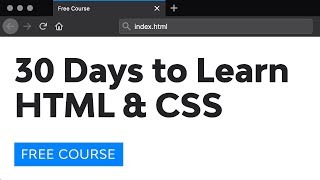 Course Introduction 30 Days to Learn HTML and CSS [upl. by Lara]