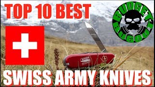 Top 10 Best Swiss Army Knives  Visit to Switzerland  Budget Bugout [upl. by Eneg28]