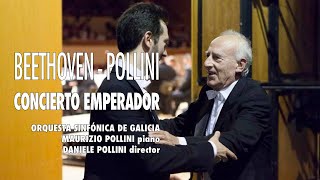 Beethoven Piano Concerto No 5 quotEmperorquot Op 73  Daniele amp Maurizio Pollini  Sinfónica de Galicia [upl. by Farman46]