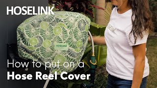 How to put on a Hose Reel Cover  Hoselink Retractable Hose Reel  Optional Accessory [upl. by Doomham]