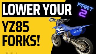 How to disassemble and shorten your Yamaha YZ85 inverted Kayaba forks  Part 2  Js Garage [upl. by Baalbeer]