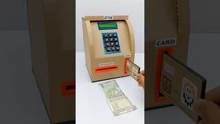 Mini ATM Machine बनाओ घर पर  How To Make Personal ATM Machine With Cardboard Projects shorts [upl. by Anyahc]