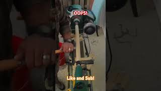 First time using a lathe woodworking tools diy wood shorts tiktok tiktok [upl. by Semele]