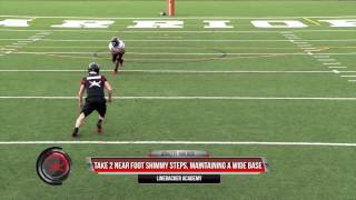 Linebacker Academy  Read Steps  Mirror Read Inside Run [upl. by Couture]