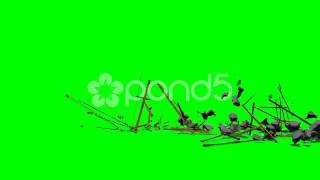 Wood Stone And Glass Debris Explode  Green Screen [upl. by Peonir121]