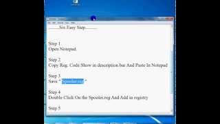 How to Solve Printer Spooler Service Error With Regedit [upl. by Azaleah]