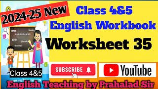 Class 45 Worksheet 35 English workbook Kaksha 45 Worksheet 35 कक्षा 45 वर्कशीट 35 [upl. by Hewet413]