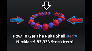 How To Get The Puka Shell Berry Necklace UGC  Danimals Adventure World  Roblox [upl. by Welton]