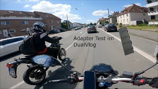 Test zum Mikrofonadapter  MotoVlog Setup Test [upl. by Akcimehs776]