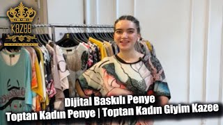 Dijital Baskılı Penye  Toptan Kadın Penye  Toptan Kadın Giyim Kazee [upl. by Leihcar]