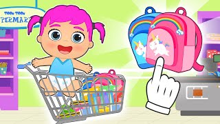 BEBÉS ALEX Y LILY 🏫🛒 Hacen la compra para la vuelta al cole [upl. by Charmian]