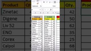 Excel Inventory Hacks Boost Efficiency in 60 Secondsexcelformula inventorymanagement viralshorts [upl. by Krahling]