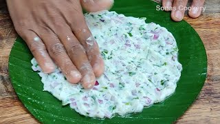 Easy Breakfast Recipe  How To Make Tasty Rice Flour Rotti [upl. by Normi975]