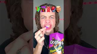 Doritos challenge ASMR doritos food challenge cut reaction shorts [upl. by Anicart]