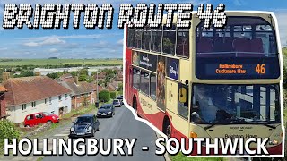 Brighton Bus Route 46 Hollingbury  Southwick [upl. by Breen677]