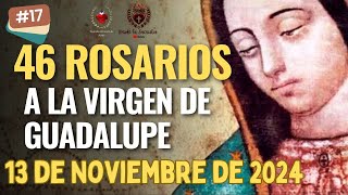 Día 17 de los 46 Rosarios a la Virgen de Guadalupe 13 de Noviembre de 2024 MISTERIOS GLORIOSOS [upl. by Wilmer]