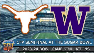 Texas vs Washington  CFP Semifinal at the Sugar Bowl  11 Full Game Highlights  NCAA 14 Sim [upl. by Lambrecht]