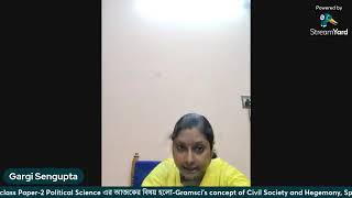 Gramscis concept of Civil Society and Hegemony Speaker Gargi SenguptaAssociate Professor [upl. by Dorraj]