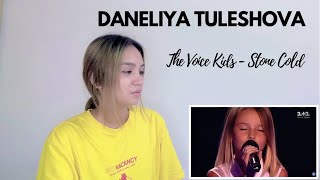 Daneliya Tulyeshova Stone Cold – Blind Audition The Voice Kids  REACTION [upl. by Annahsohs]