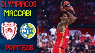 Olympiacos  Maccabi  Printezis winner in his last game [upl. by Eicul]