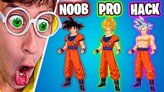 NOOB vs PRO vs HACKER Fortnite x Dragon Ball Z  tekendo [upl. by Macdougall]