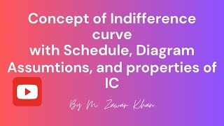 Indifference Curve with Schedule Diagram and Explanation  Lec 4  Consumer Behaviors  Economics [upl. by Leupold]