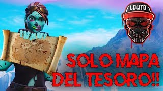 💀¡GANANDO SOLO con MAPA DEL TESORO 💀  FORTNITE [upl. by Darwen]