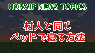 【Minecraft 1192 Java Edition】村人と同じベッドで寝る方法【HORAIF NEWS TOPICS】 [upl. by Meehaf]