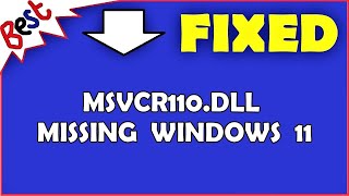 msvcr110dll missing Windows 11 [upl. by Waal]