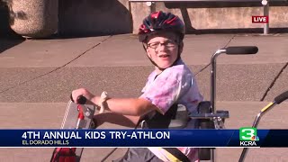 El Dorado nonprofit organization hosts 4th annual TryAthlon [upl. by Ellyn]