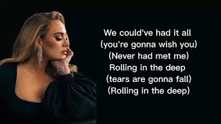 Adele  Rolling In The Deep Lyrics [upl. by Garnette]