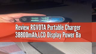 Review RGVOTA Portable Charger 38800mAhLCD Display Power Bank5 USB Outputs Battery Pack Backup US [upl. by Anihcak]